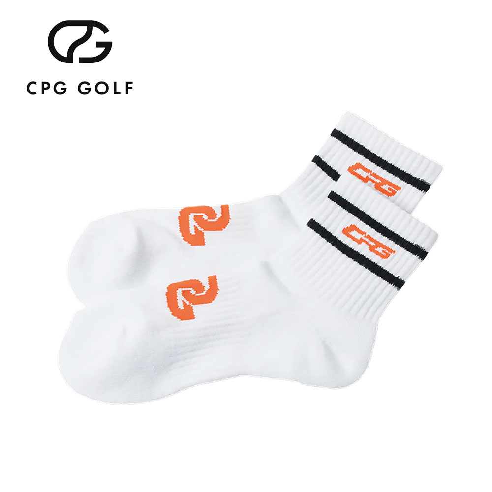メンズミドルソックス　WHITE【CPG GOLF】