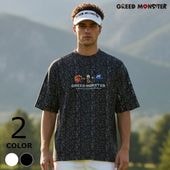 ドットモンスターデジタル総柄半袖モックネック【GREED MONSTER】