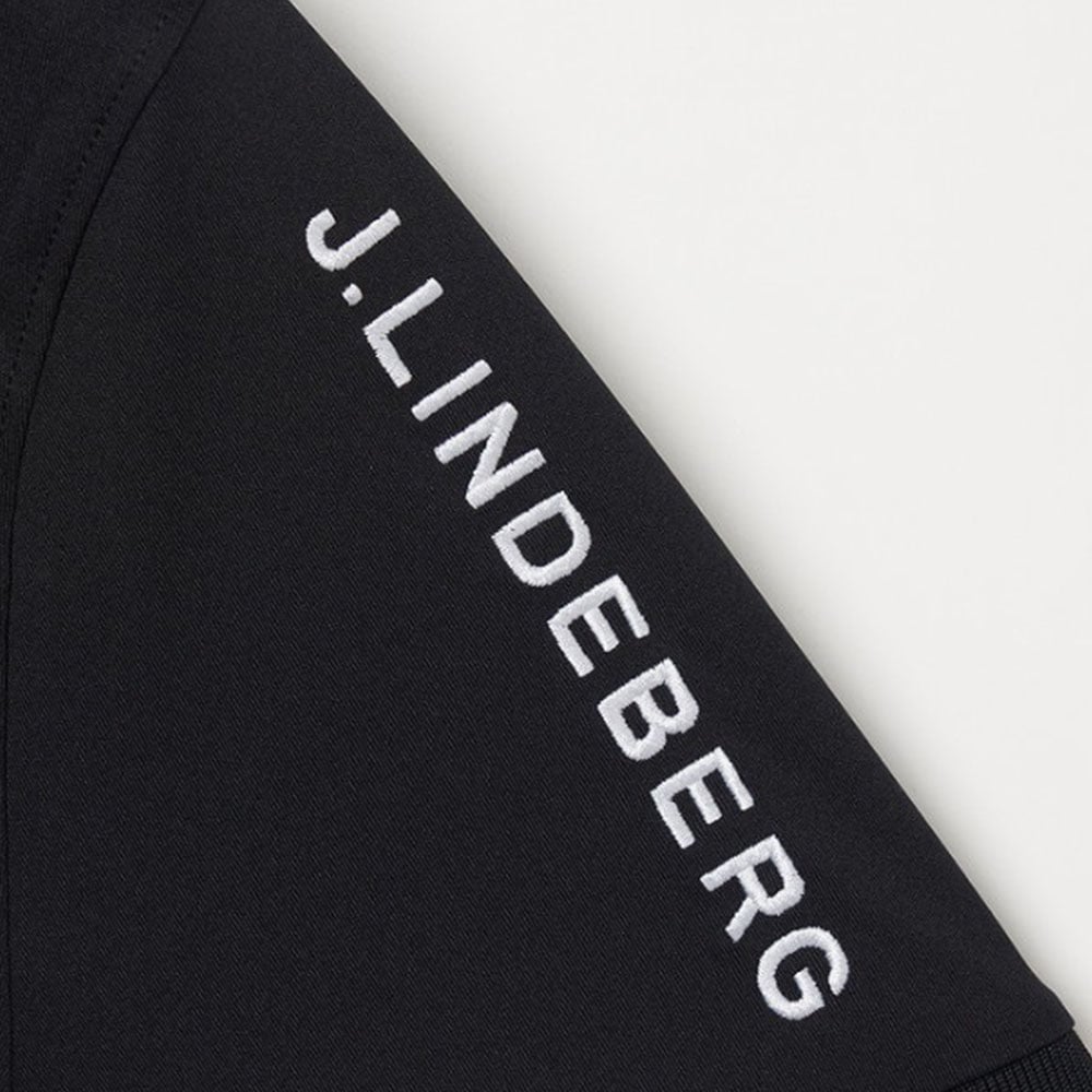 ロゴ刺繍ポロシャツ BLACK【J.LINDEBERG】
