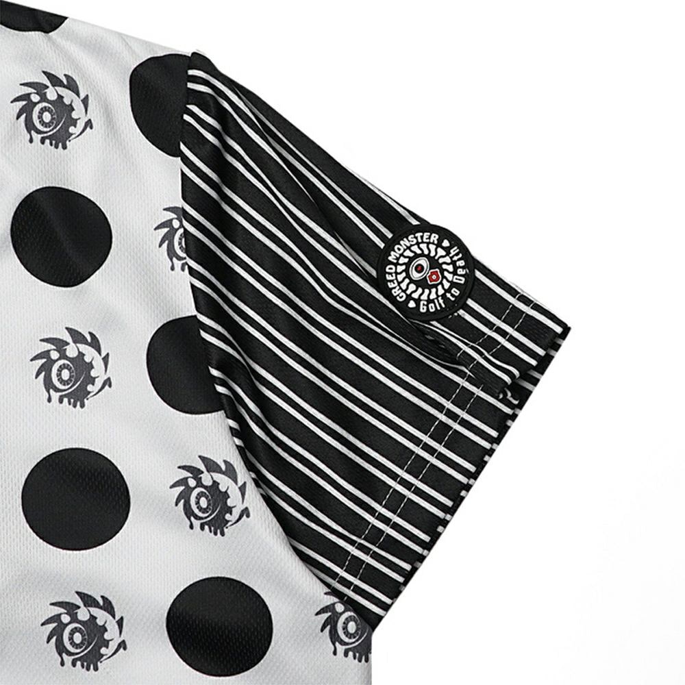 Stripe Dot GIRARI 切替ポロシャツ