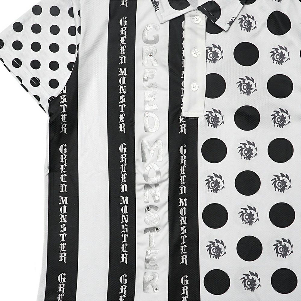 Stripe Dot GIRARI 切替ポロシャツ