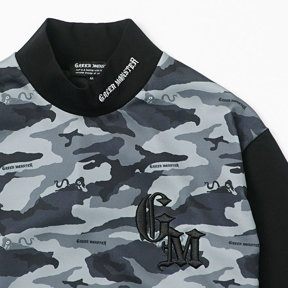 【GREED MONSTER】グリードモンスター CAMOUFLAGE モックネック長袖カットソー