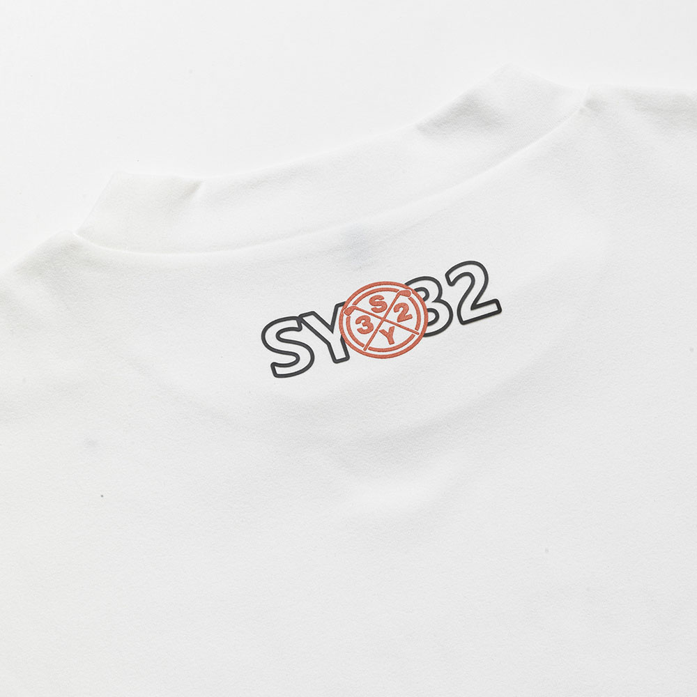 DOT PRINT EMB モックネックTシャツ【SY-32】