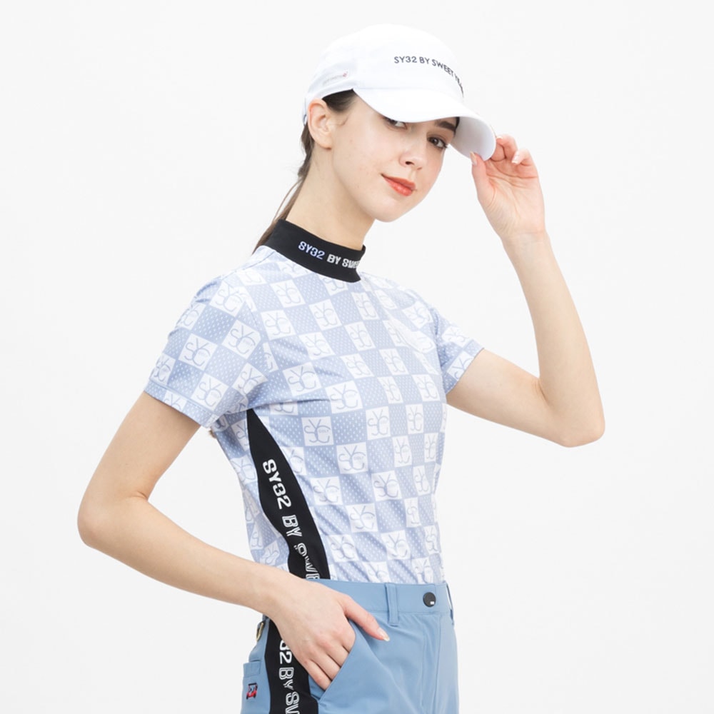 GRID GRAPHIC モックネックTシャツ【SY-32】