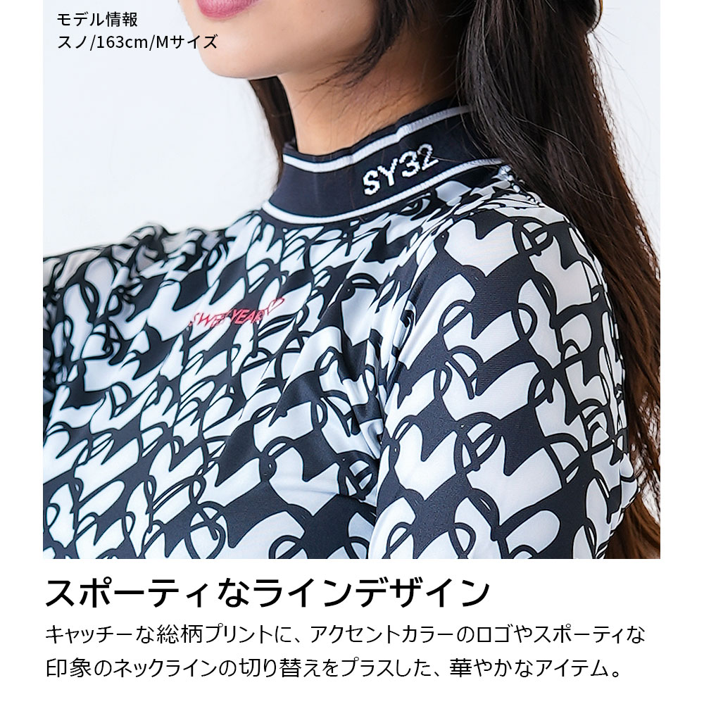 グラフィックモックネックシャツ【SY32 GOLF】