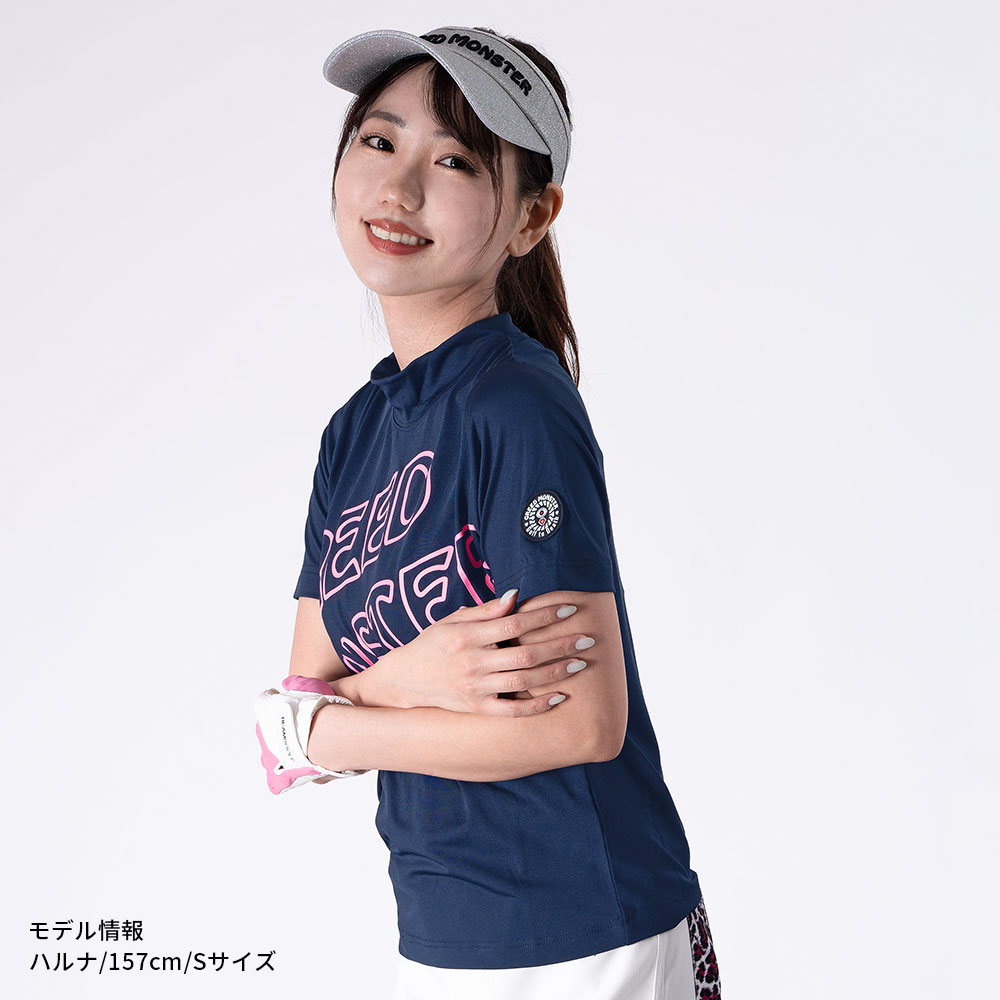 【GREED MONSTER】グリードモンスター Bordering Logo モックネックTシャツ