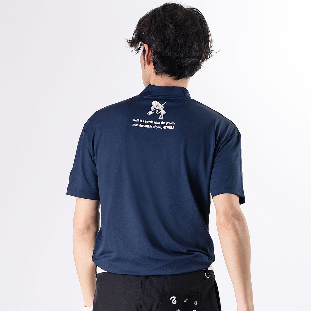 Bordering Logo モックネックTシャツ