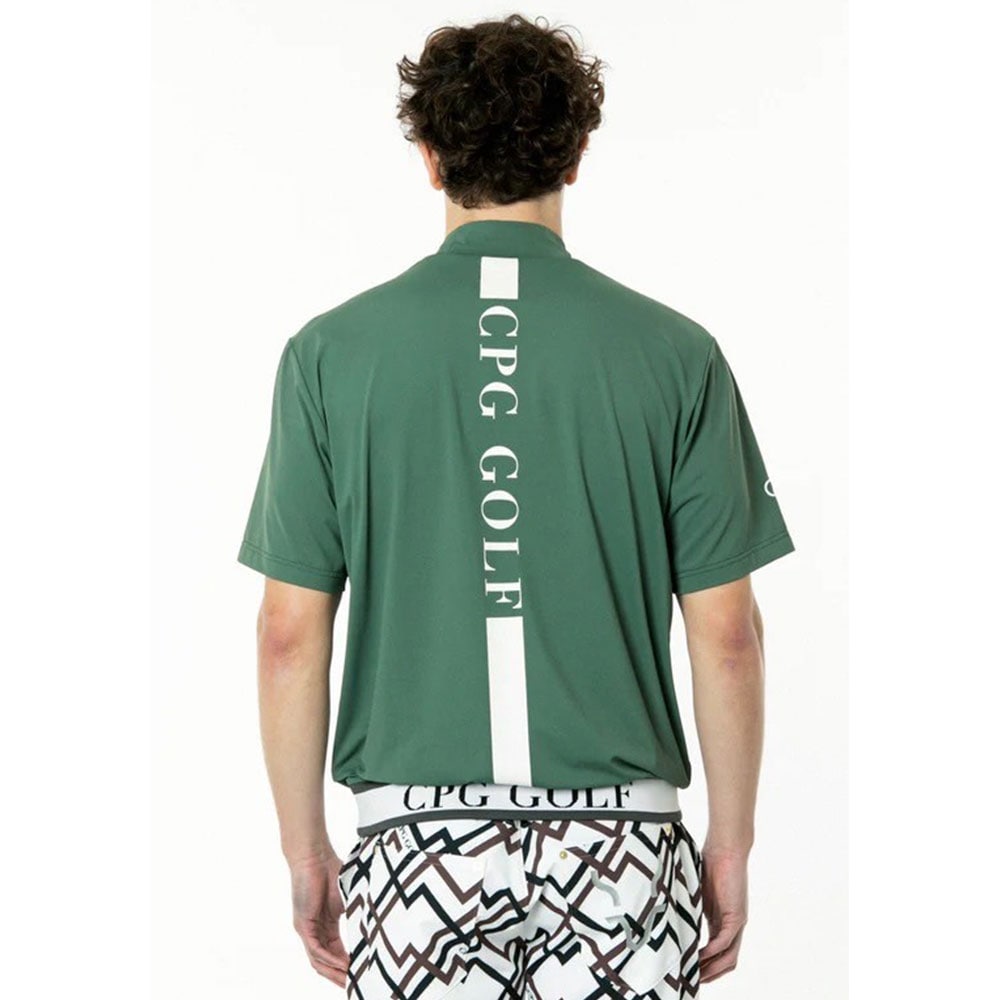 裾JQテープ付きモックネックSS GREEN【CPG GOLF】