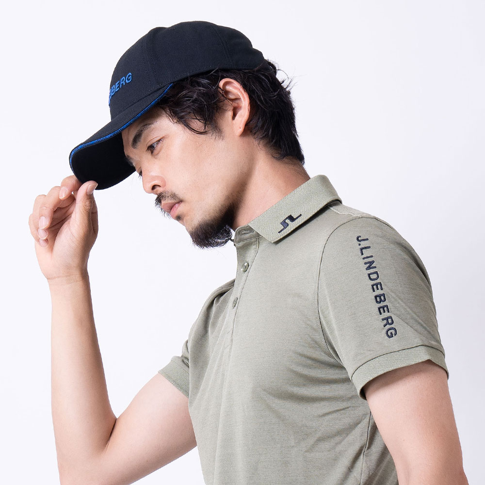 ロゴツイルキャップ BLACK【J.LINDEBERG】