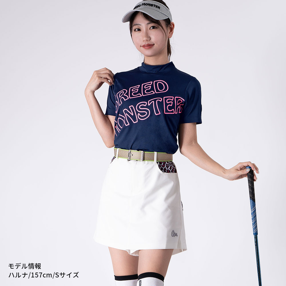 【GREED MONSTER】グリードモンスター Bordering Logo モックネックTシャツ