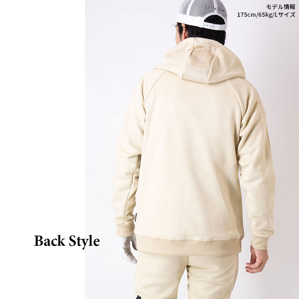 ポリスウェード切替マッシュZIPUPパーカー【LUXE/R GOLF(ラグジュゴルフ)】