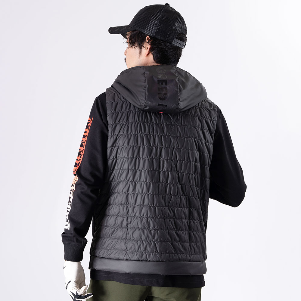 Knit Combination 中綿フードベスト