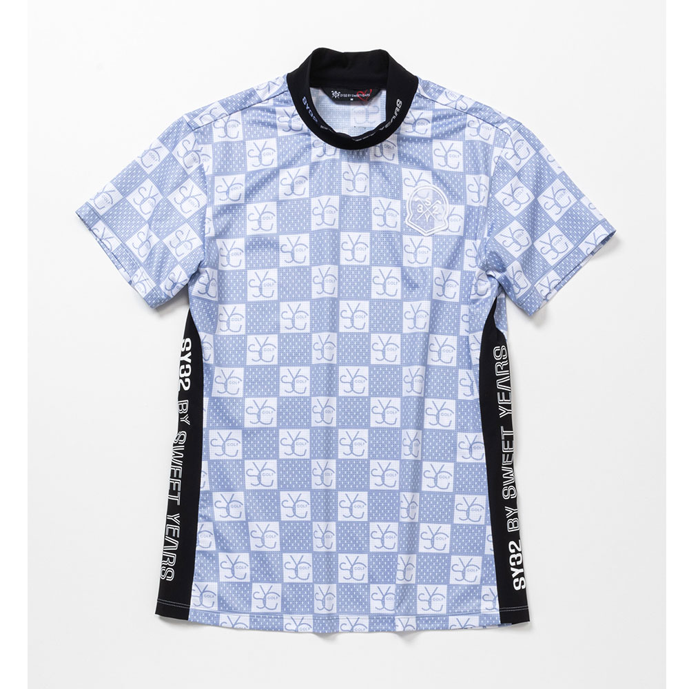 GRID GRAPHIC モックネックTシャツ【SY-32】