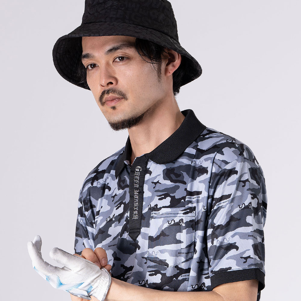 ATHERA Camouflage メッシュポロシャツ