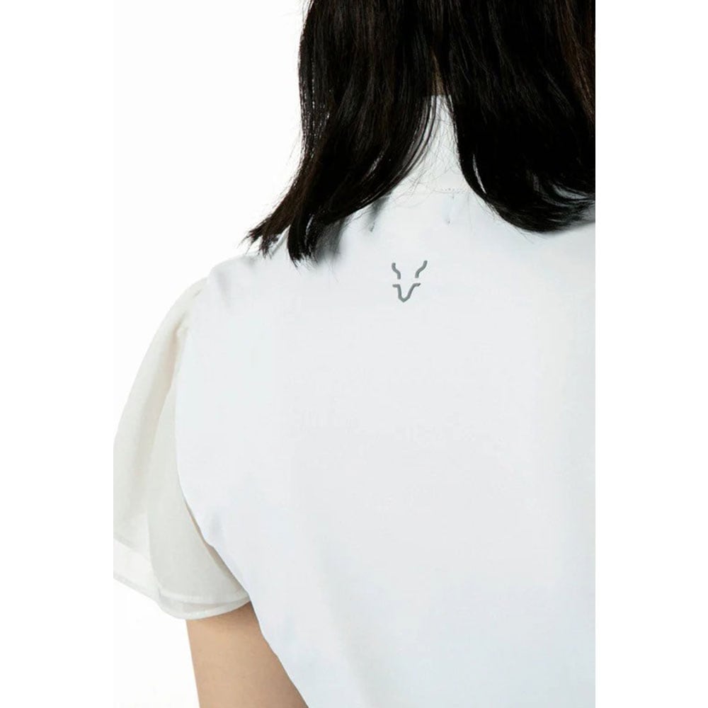マオカラー袖シフォンSS WHITE【CPG GOLF】