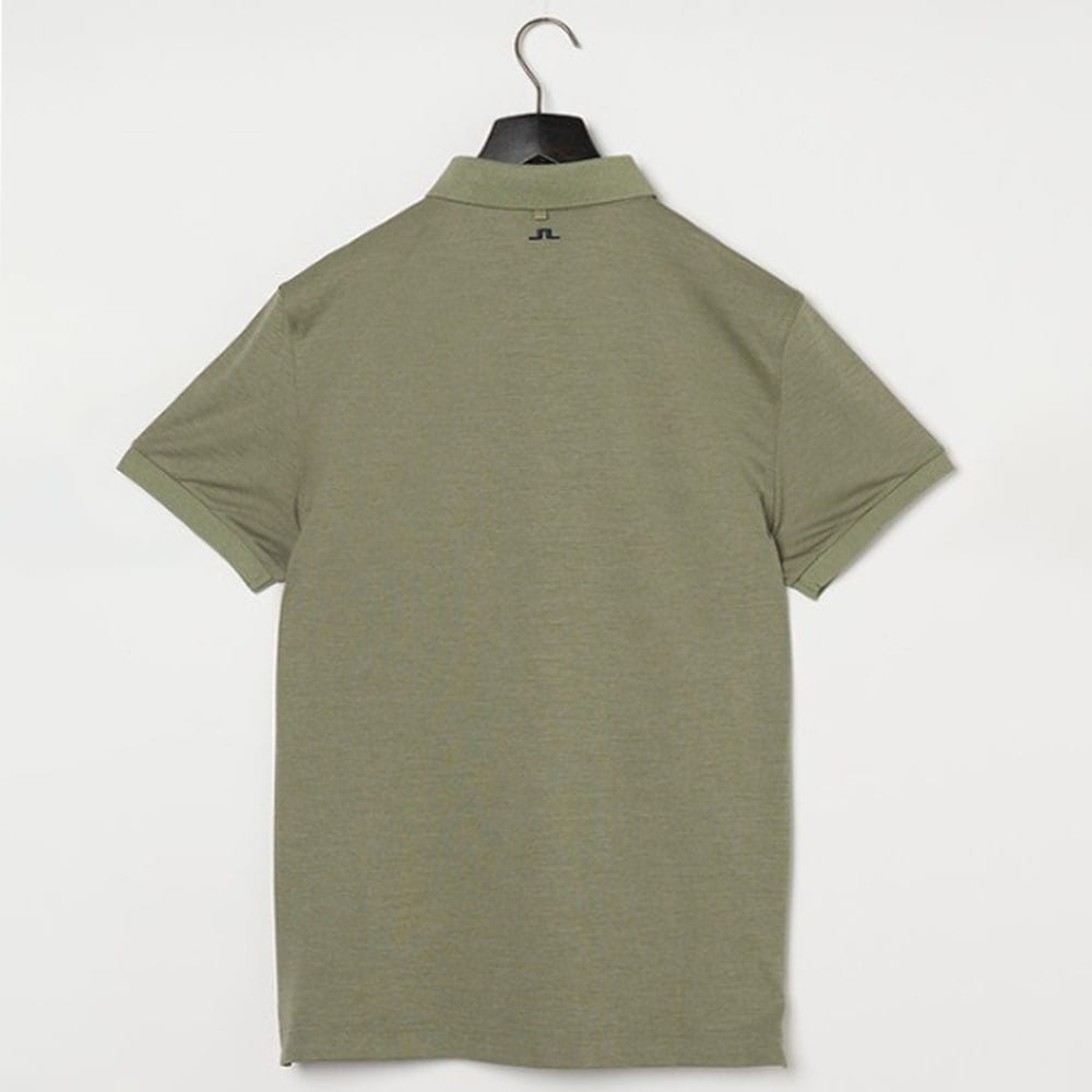 ロゴ刺繍ポロシャツ KHAKI【J.LINDEBERG】