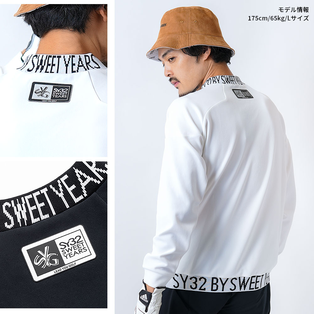 【MENS】SY32 GOLF ストレッチSYGロゴ長袖モックネック