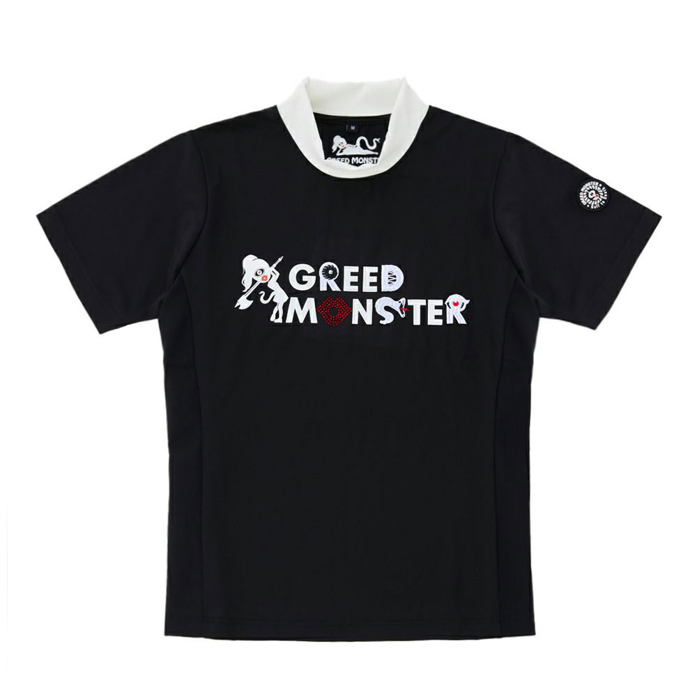 Multi pattern モックネックTシャツ