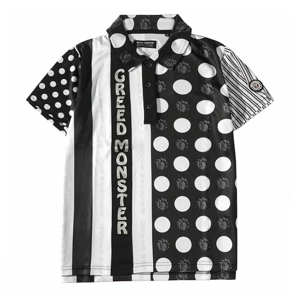 Stripe Dot GIRARI 切替ポロシャツ