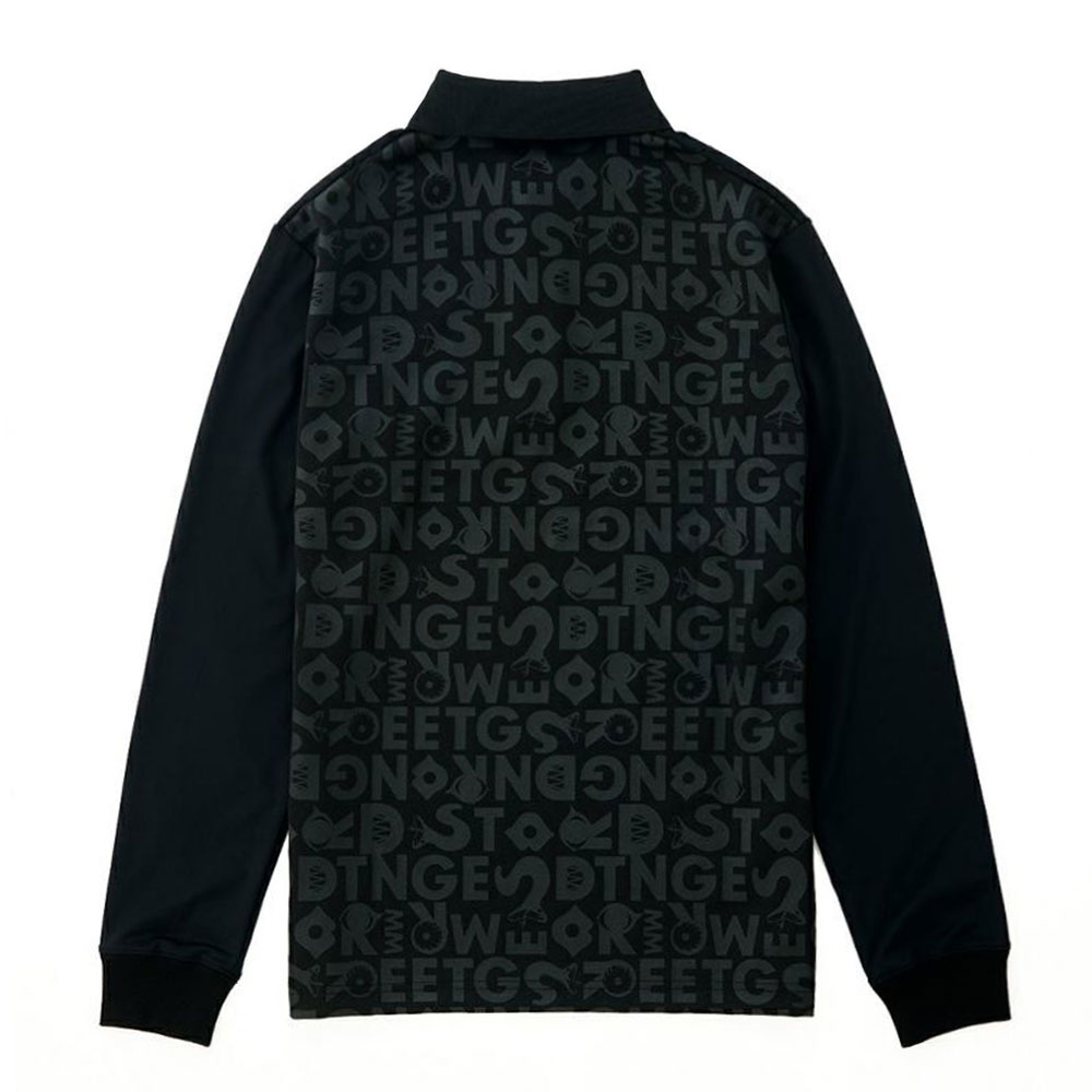 Back MONSTER Pattern 長袖ポロシャツ