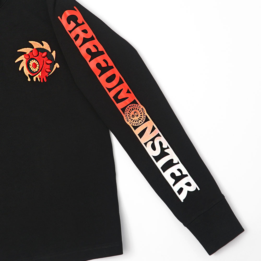 GRADATION PRINT モックネック長袖カットソー