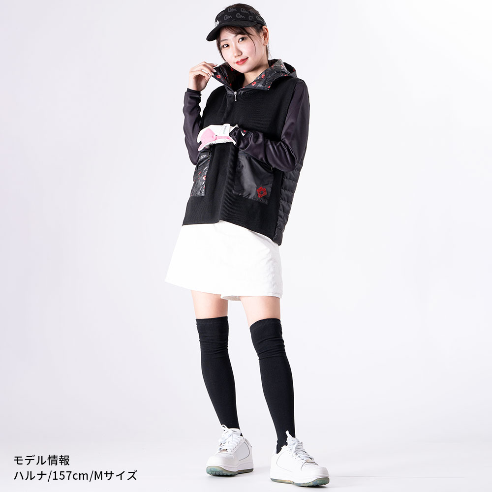 Knit Combination 中綿フードベスト