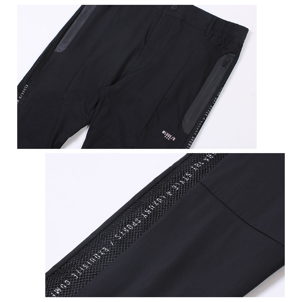 【MENS】LUXE/R GOLF 撥水加工メッシュサイドラインストレッチスリムパンツ