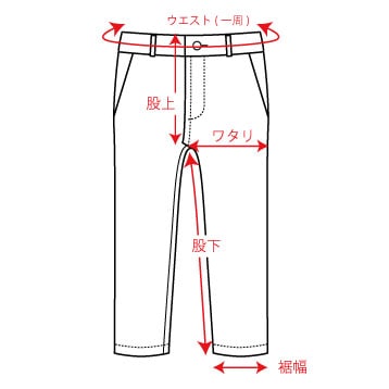 ボトムス採寸方法